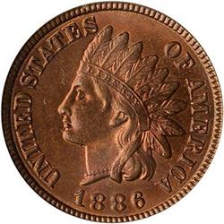 1886 Indian Head Cent. Variety 1 PCGS MS64 RB