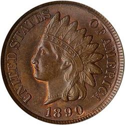 1890 Indian Head Cent PCGS MS64 BN