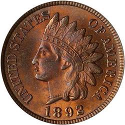 1892 Indian Head Cent PCGS MS64 RB