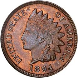 1894 Indian Head 1C NGC MS66 BN