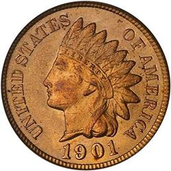 1901 Indian Head Cent PCGS MS65 RD