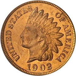 1902 Indian Head Cent PCGS MS65 RD