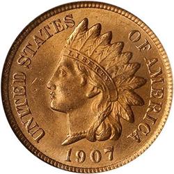 1907 Indian Head Cent PCGS MS64 RD