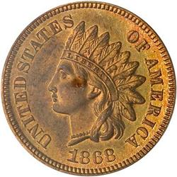 1868 Indian Head Cent PCGS PR65 RB
