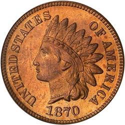 1870 Indian Head Cent PCGS PF65 RD