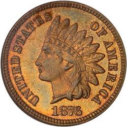 1876 Indian Head Cent NGC PF66 RB Cameo