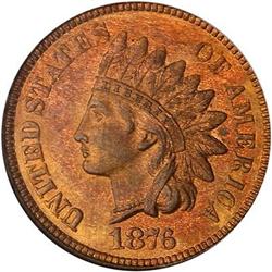 1876 Indian Head Cent NGC MS66 RB