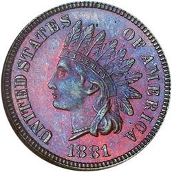 1881 Indian Head 1C NGC PF65 BN