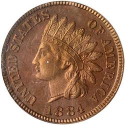 1884 Indian Head Cent PCGS PR67 RB