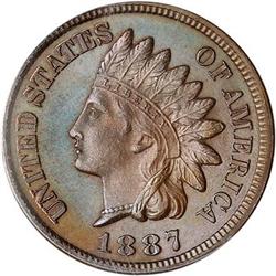 1887 Indian Head Cent PCGS PR66 BN