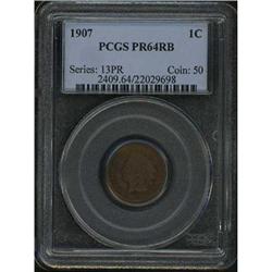 1907 Indian Head Cent PCGS PR64 RB