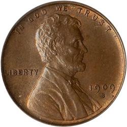 1909-S Lincoln 1C. VDB PCGS MS63 BN
