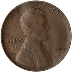 1909-S Lincoln 1C. VDB PCGS VF20