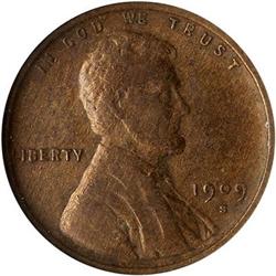 1909-S Lincoln 1C. VDB ANACS F15