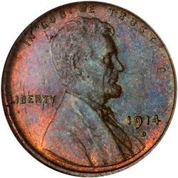 1914-D Lincoln Cent NGC MS66 RB