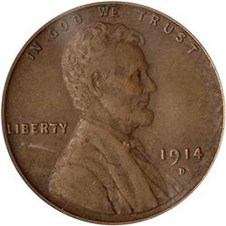 1914-D Lincoln 1C PCGS VF35