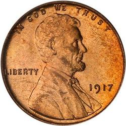 1917 Lincoln Cent PCGS MS66 RD