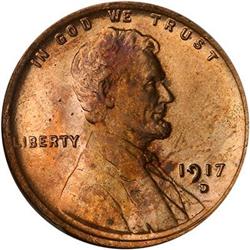 1917-D Lincoln Cent NGC MS65 RD