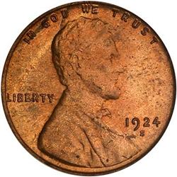 1924-S Lincoln Cent PCGS MS64 RD