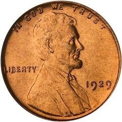 1929 Lincoln Cent PCGS MS66 RD