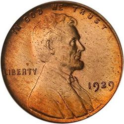 1929 Lincoln Cent PCGS MS66 RD