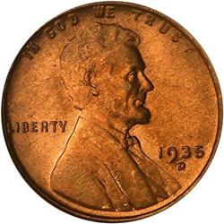 1935-D Lincoln Cent NGC MS67 RD