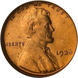 1936 Lincoln Cent NGC MS67 RD