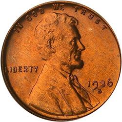 1936-S Lincoln Cent NGC MS67 RD