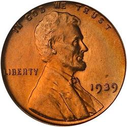 1939 Lincoln Cent PCGS MS67 RD