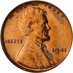 1941 Lincoln Cent NGC MS67 RD
