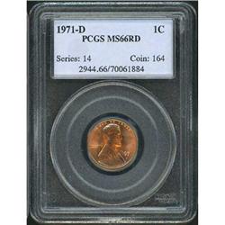1971-D Lincoln Cent PCGS MS66 RD