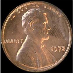 1972 Lincoln Cent. Doubled die obverse Red
