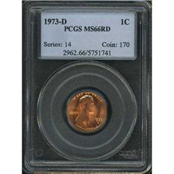 1973-D Lincoln Cent PCGS MS66 RD