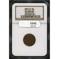 1915-S Lincoln Cent NGC MS64 RB