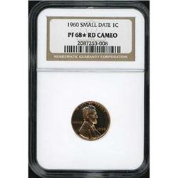 1960 Lincoln 1C. Small date NGC PF68 Star RD CAM