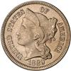 Image 1 : 1889 Nickel Three Cents PCGS MS66