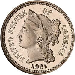 1865 Nickel 3C NGC PF65 UCAM