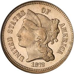 1872 Nickel 3C NGC PF66 CAM
