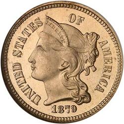 1879 Nickel 3C NGC PF67 CAM
