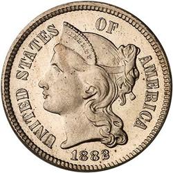 1882 Nickel 3C PCGS PF67 CAM