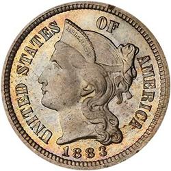 1883 3cN PCGS PF64