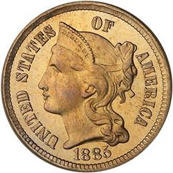 1885 Nickel Three Cents PCGS PR67