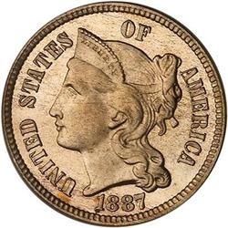 1887/6 Nickel 3C PCGS PF66 CAM