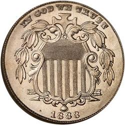 1883 Shield Nickel NGC MS67