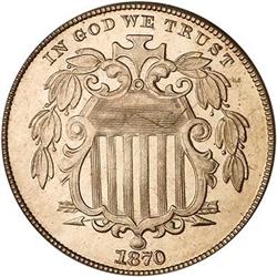 1870 Shield Nickel PCGS PR65 CAM