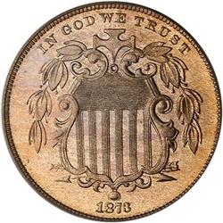 1873 Shield 5C Closed 3 PCGS PF65 Cameo