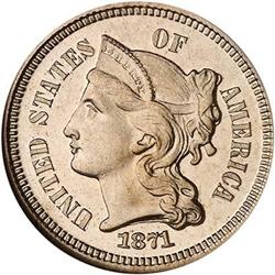 1876 Shield Nickel NGC PF65 Cameo
