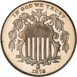 1878 Shield 5C PCGS PF66 DCAM