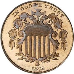 1878 Shield 5C PCGS PF66