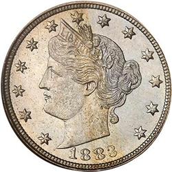 1883 Liberty Nickel. Without CENTS NGC MS67
